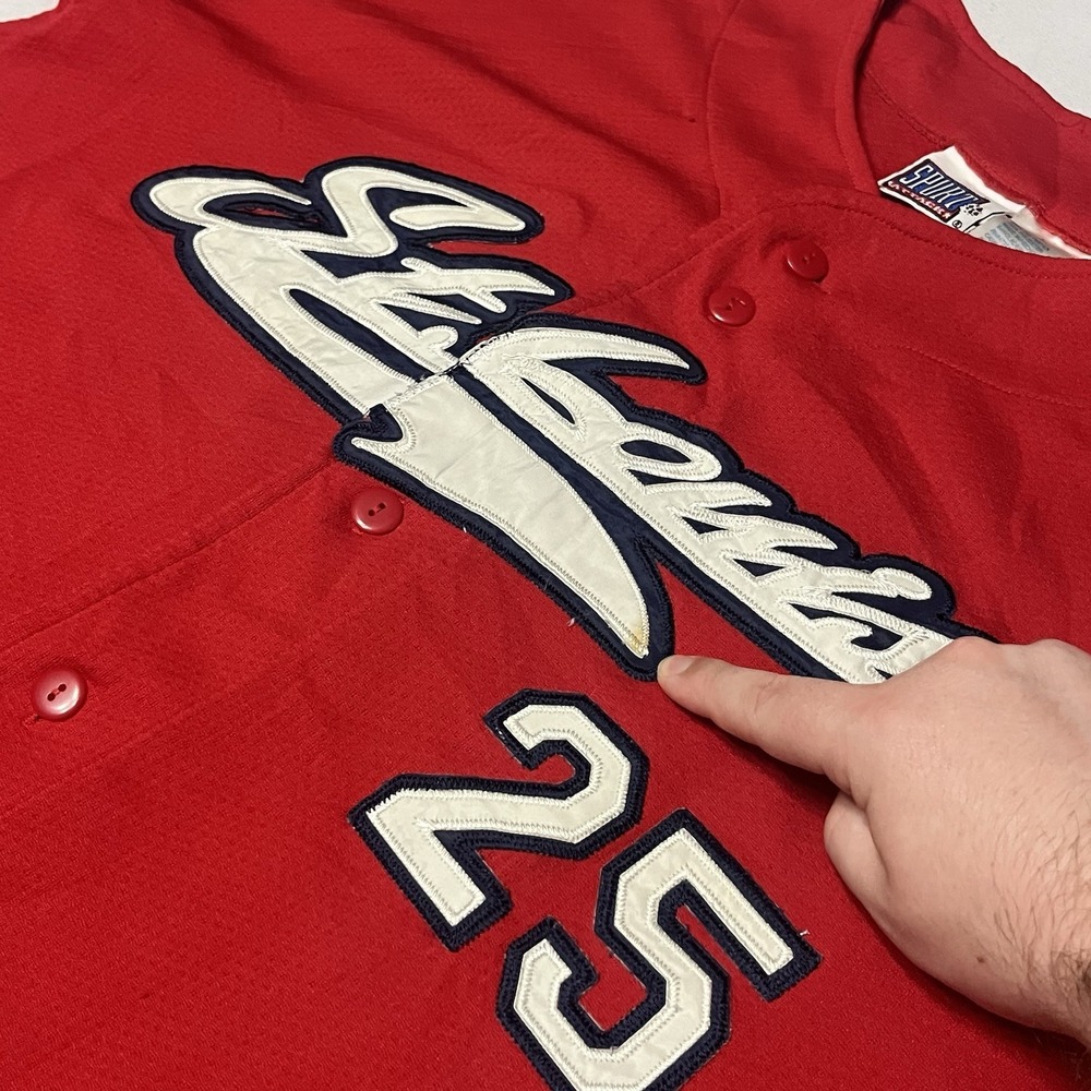 Vtg ST Louis Cardinals Jersey Mark McGwire MLB Men's L Red Stitched - Picture 9 of 10